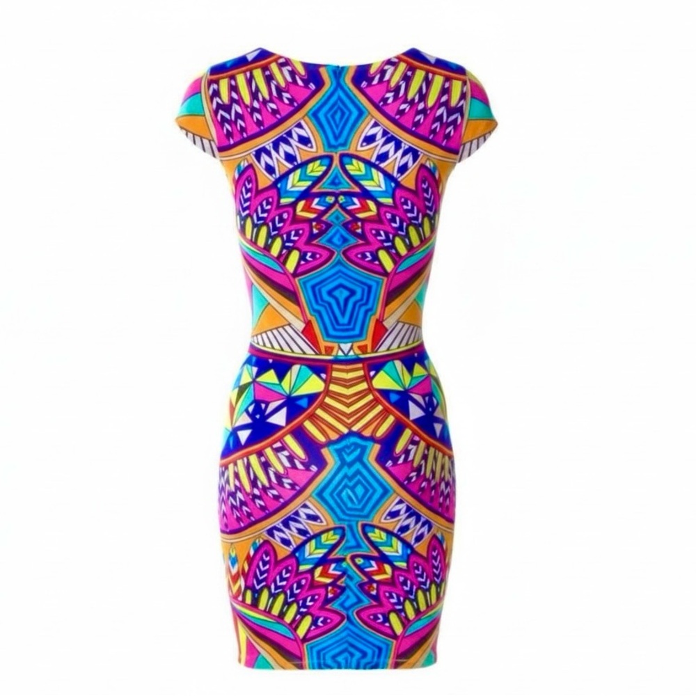 Mara Hoffman Vibrant Geometric Pattern Mini Dress… - image 4